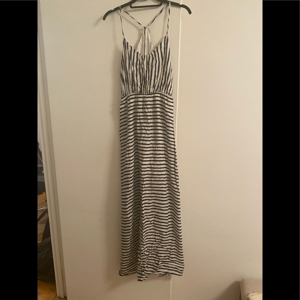 Forever21 Navy and White Striped Maxi Dress